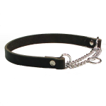 02 Leather Chain Martingale Flat Collars